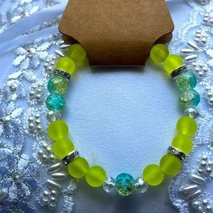 Green and Blue Beaded Bracelet